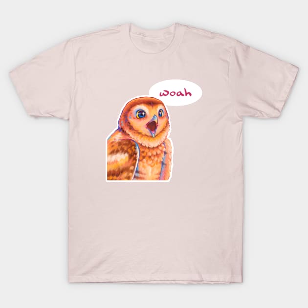 Woah Owl T-Shirt by LilianaTikage